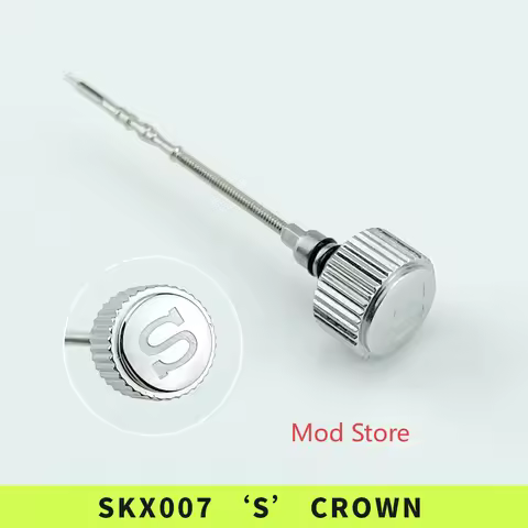 High Quality SKX007 Crown Engraved Signed 'S' Mod Parts 2 Gaskets Fit For NH35/36 NE15 7S26 4R36 6R1