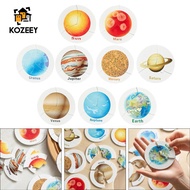 KOZEEY Solar System Puzzle Toy Educational Toy Logical Thinking Wooden Planets