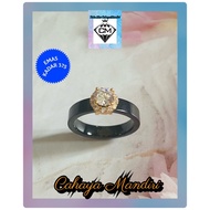 Ceramic Ring With 375g Gold Tone (8K) Weight + / - 0.72 Grams