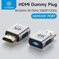 Hagibis 4K HDMI Dummy Plug DisplayPort EDID Emulator Plug Headless Adapter Virtual Display Emulator 