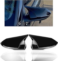 Door Side Rear View Mirror Cover Caps Fit for Hyundai Elantra 2021-2023 Glossy Black