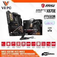 MSI MEG X870E ACE MAX supports AMD Ryzen 9000/8000/7000 CPU PCIe 5.0, 10G + 5G LAN, USB4, Wi-Fi 7 AT