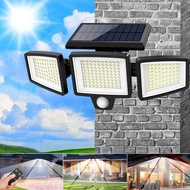 Tuffenough Solar Outdoor Lights 2500LM 210LED Security Lights,3 Heads Dimmable SpotLights with 3 Mod