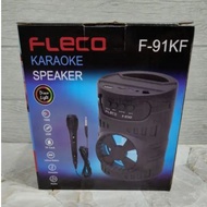 FLECO F91KF Bluetooth Karaoke Speaker Murah / Speaker Bluetooth Fleco Karaoke + Mic / Speaker Karaok
