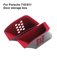ที่เท้าแขนประตูรถ2ชิ้นที่วางแขนกล่องเก็บของ Boxster Cayman 911สำหรับ Porsche 718ที่วางแขนภายในรถอุปก