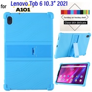 For Lenovo Tab 6 Case LenovoTab6 10.3 Inch 2021 A101 Tablet Case Ajustable Stand Cover Soft Silicone