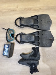 TUSA Scuba Mask, Scubapro JetFins, Scubapro Boots
