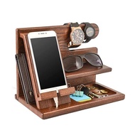 Wooden Bedside Table Watch Rack multi-function Key Racks