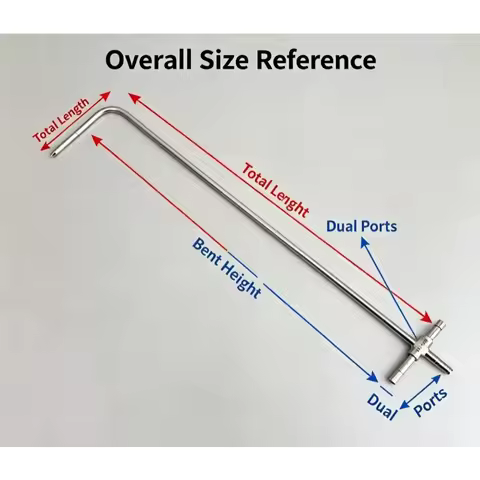 6MM Pitot Tube L-shaped Leather Pitot Tube S-shaped Backrest Tube 8mm Optional Card Sleeve Installed