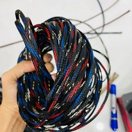 Combo of 5m solid mesh wire covering 2.5 speaker wire, non-4mm signal wire