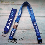 93w MiFaViPa A320 NEO Lanyard AIRBUS Keychain Lanyards Neck Strap Chaveiro Key Chain Blue llav Y1p