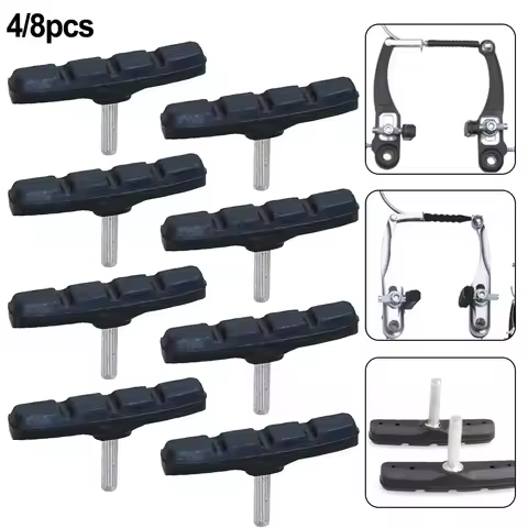 Bike Brakes Pads Set Brakes Kit Road Mountain Cycle Bicycle Rubber V-Brake Blocks Shoes With Hex Nut