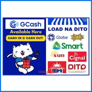 ☁ ✅ ↕ Tarpauline Gcash cash-in Cash-out (2n1BLUE) 18x24inch high quality makapal,glossy,tarpulin