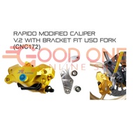 Rapido Modifed Caliper V2 with Bracket Fit USD Fork LC135/Y15ZR/RS150R