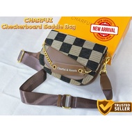 CHARFUI Women saddle bag【checkerboard saddle bag】