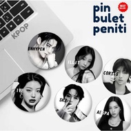 OTS5 - [ PIN ] KPOP - PRINT ROUND PIN - SCHOOL BAG PIN - HIJAB VEIL - T-SHIRT - IDOL GROUP MEMBER BI