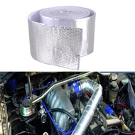 【BET】16ft Silver Fiberglass Wrap Barrier Exhaust Tape Roll Heat Shield for Car[my]