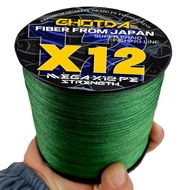 GHOTDA Strong 100M PE 12 Braided Fishing Line for Sea Fishing 12 Strands 25lb~120LB Original X12 Fis
