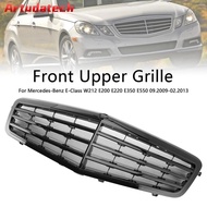 Artudatech Black Front Grille Grill Fit for Mercedes-Benz E Class W212 E350 E550 2010-2013 Car Acces