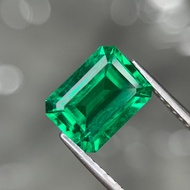2.4 Ctw Lab Grown Colombian Emerald (Hydrothermal) Octagon Shape w/inclusions 10 x 7.5 (mm)