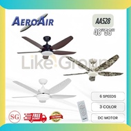 AeroAir AA528i 48"/56" 5 Blades Ceiling Fan With 3-Tone LED Light And Remote Control | Installa Av