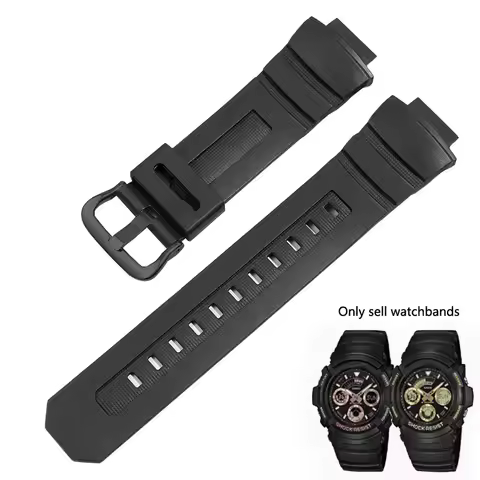 Resin Silicone Watch Band for Casio G-Shock AW-591/590/5230 AWG-M100/101 G-7700 G-303 Men Sport Wate