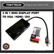 Tinytech 3 In 1 Mini Display Port DP To HDMI / DVI / VGA Converter