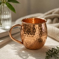 Pure RED COPPER Water Cup 400ml, 145gr (EU EXPORT STANDARDS)