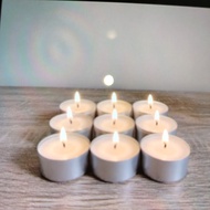 Handmade Pure Beeswax Tealight Candle – 8 Hours No Smoke – Best for Ritual, Altar, Sleep at Night I