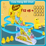 Climbing Duck Toy with Music Light Upgraded Version Comes with 3 cute little ducks