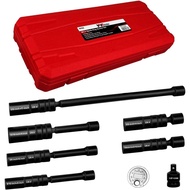 YIYITOOLS 8Pcs Spark Plug Socket Set, Magnetic Swivel Spark Plug Socket, Spark Plug Gapper, Include 