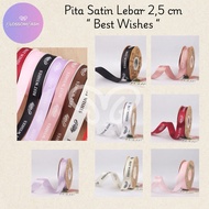 [ Per Meter ] Ribbon Best Wishes 2.5cm Gift Ribbon HBD Happy Birthday Ribbon/