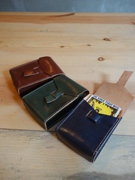 皮革手作 立體皮盒 塔羅牌盒 皮革煙盒 英文打印 tarot deck case