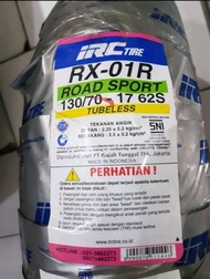 Ban Belakang Tubeless IRC RX 01R 130 70 17 Road Winner Ban CBR 150