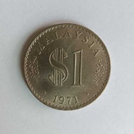 Malaysia Old Coins Collection - RM1 Old Coin 1971 / RM1 Duit Syiling Lama 1971