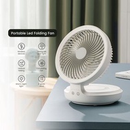 4000mAh USB 可充電 LED 折疊高速強力轉動迷你風扇  4000mAh USB Rechargeable LED Folding High speed Strong Wing Swing 