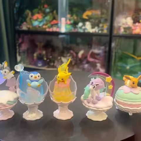 Genuine Rement Pokemon Sweet Series Kawaii Pikachu Gengar Eevee Galarian Ponyta Emolga Blind Box Bir