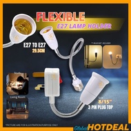 Lamp Holder E27|13A plug  3 pin plug E27 to E27 Light holder Extension plug Bulb Led with Plug 3 pin