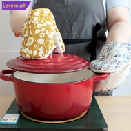 LOVETOUCH Kitchen Oven Gloves High Heat Resistant Short Oven Mitts Cooking Baking Oven Mitts Kitchen