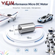 YYE 4pcs Remote Control Aircraft Motor, 612 6*12mm Drone Foam Quadcopter Motor,  Alloy Small DIY Hol