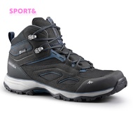 รองเท้าหุ้มข้อผู้ชายมีคุณสมบัติกันน้ำสำหรับใส่เดินป่าบนภูเขารุ่น MH100 รองเท้าเดินป่า Mid Mens Water