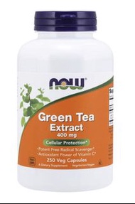 Now Foods Green Tea 綠茶精華400 毫克，250 粒膠囊