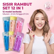 Bella Wholesale - 12 in 1 Hair Comb Set 12 Different Models Sizes 2 Cm to 21 Cm
