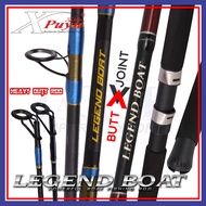 5ft-6'6ft Xpuyu Legend Boat Spinning Fishing Rod (15-40 LB) Heavy Duty Butt Joint Joran Bot Pancing