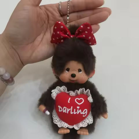 Cute Monchhichi Keychain Kawaii Monchhichi Baby Monkey Hanging Pendant for Bags Birthday Gift Party 