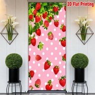 1pc, 2d flat printing Enchanting Banner 70.9x 35.4in party banner Strawberries and Polka Dots Polyes