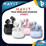 Havit TW967 Type-C Power Bass Master Slave Switch Wireless Bluetooth 5.1 Earbuds - Black / White / B