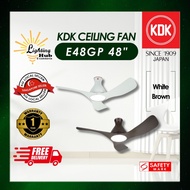KDK Ceiling Fan (E48GP)/ DC MOTOR / TRI-TONE LED LIGHT/WITH REMOTE CONTROL/1yr warranty from KDK SG