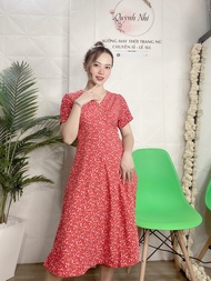ĐẦM CỔ V HOA NHÍ TAY BÚP DÁNG XÒE CÓ SIZE - MT21