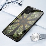 Case For Samsung A22 M22 A22 5G Phone Flower Glass Shell Shockproof